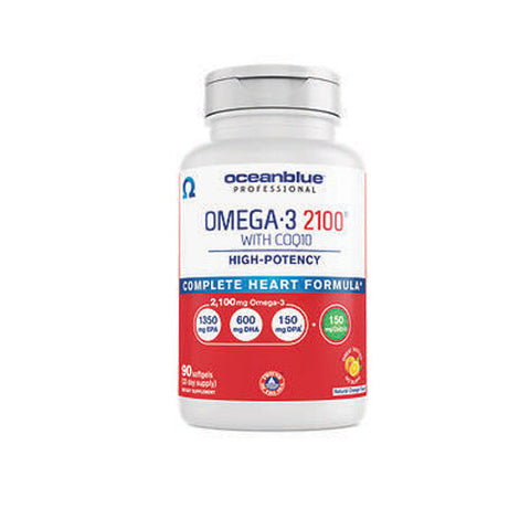 Ocean Blue, Omega-3 With Coq10 Natural Orange, 2100 Mg, 90 Softgels Ocean Blue