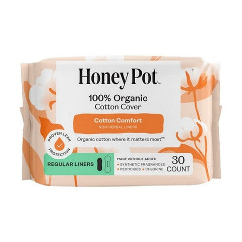The Honey Pot, 100% Organic Cotton Cover Everyday Liners, 30 Count The Honey Pot