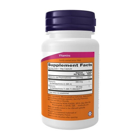 Now Foods, MK-7 Plus With K1 And MK-4, 90 Veg Capsules Now Foods