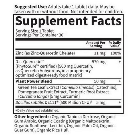 Garden of Life, Dr. Formulated Quercetin Recovery, 30 Tabs Garden of Life