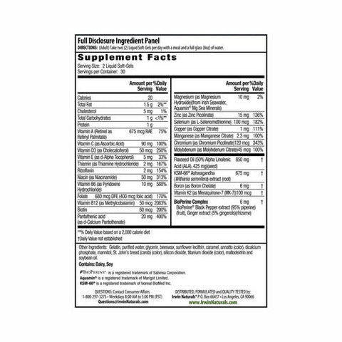 Irwin Naturals, Daily-Multi Testosterone UP Booster for Men, 60 Softgels Irwin Naturals