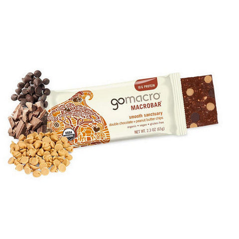 Gomacro, Double Chocolate Plus Peanut Butter Chip Macrobar, 12 Count Gomacro