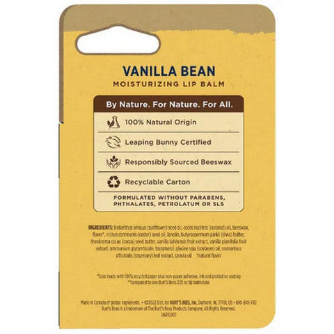 Burts Bees, Vanilla Paper Tube Lip Balm, 0.34 Oz Burts Bees
