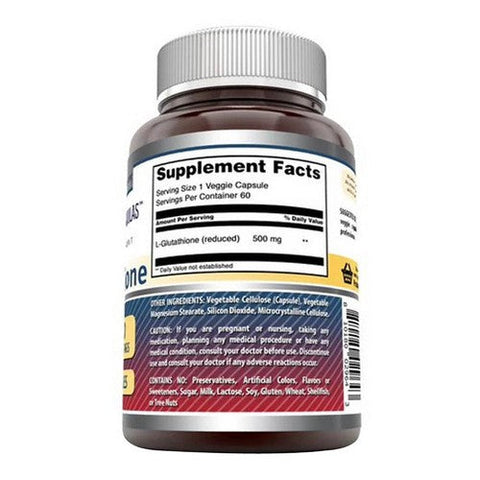 Amazing Nutrition, Amazing Formulas L-Glutathione, 500 mg, 60 VegCaps Amazing Nutrition