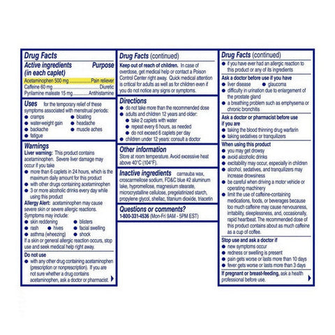 Midol, Complete Menstrual Symptom Relief Acetaminophen, 40 Caps Midol