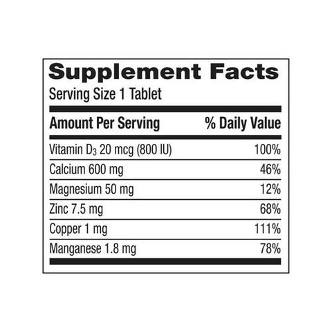 Caltrate, Bone Health Advanced 600 Plus Vitamin D3 Minerals, 60 Tablets Caltrate