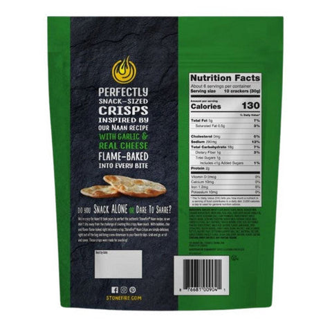 Stonefire, Parmesan Garlic Naan Crisps, 6 Oz (Case Of 12) Stonefire