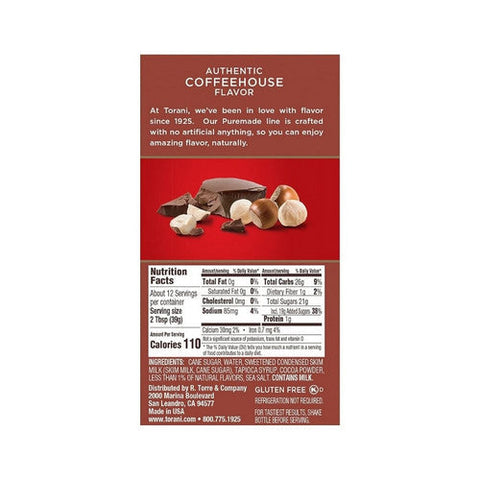 Torani, Chocolate Hazelnut Sauce, 16.5 Oz(Case Of 4) Torani
