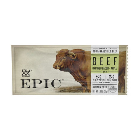 Epic Provisions, Beef Apple And Uncured Bacon Bar, 1.3 Oz(Case Of 12) Epic Provisions
