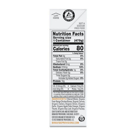 Bonafide Provisions, Organic Chicken Bone Borth Dry No Salt Added, 16.9 Oz(Case Of 6) Bonafide Provisions