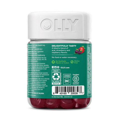Olly, Muscle Recovery Sleep Berry Rested, 40 Gummies Olly