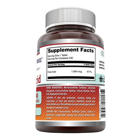 Amazing Nutrition, Amazing Formulas Folic Acid, 240 Tabs Amazing Nutrition