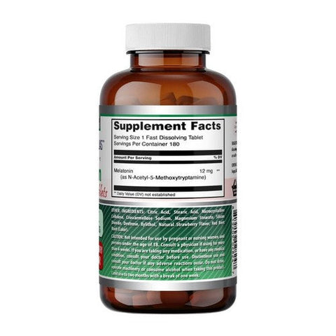 Amazing Nutrition, Amazing Formulas Melatonin Strawberry, 180 Tabs Amazing Nutrition