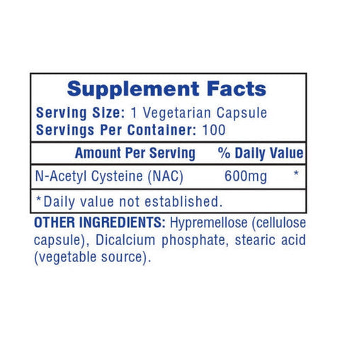 HI-TECH PHARMACEUTICALS, NAC N-Acetyl Cysteine, 100 Caps HI-TECH PHARMACEUTICALS