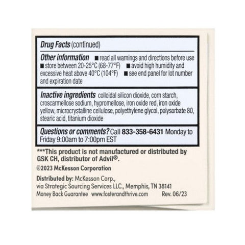 Foster And Thrive, Ibuprofen Coated, 200 Mg, 50 Caps Foster And Thrive