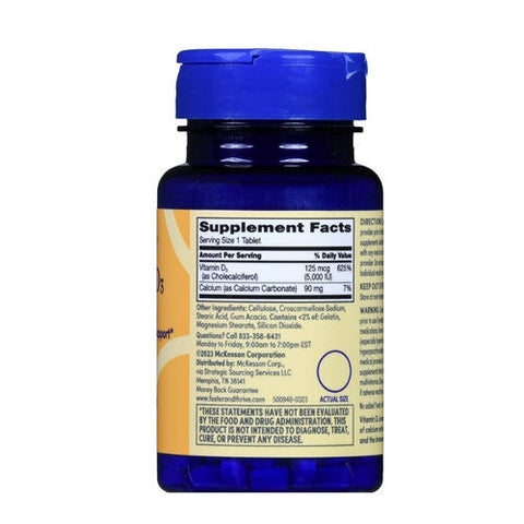 Foster And Thrive, Vitamin D3, 125 Mcg, 100 Tabs Foster And Thrive
