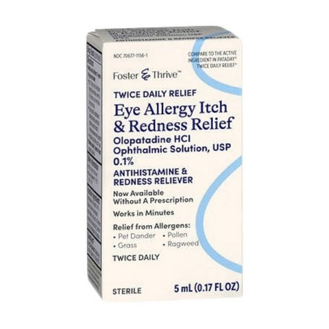 Foster And Thrive, Twice Daily Eye Allergy Itch Relief, 5 Ml Foster And Thrive