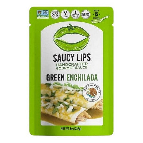Saucy Lips, Green Enchilada Sauce, 8 Oz (Case Of 6) Saucy Lips