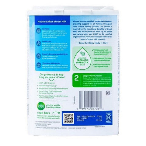 Happy Baby Food, Stage 2 Infant Formula, 22.9 Oz (Case Of 6) Happy Baby Food