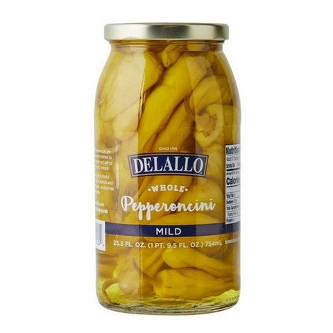 Delallo, Whole Pepperoncini Mild, 25.5 Oz (Case Of 6) Delallo