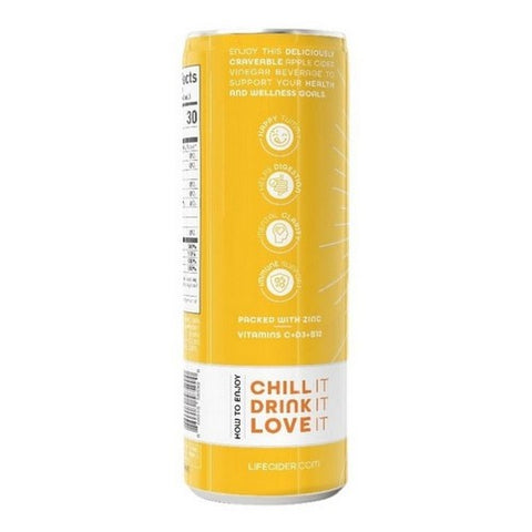 Life Cider, Sparkling Apple Cider Vinegar Beverage Mango Citrus, 12 Oz (Case Of 12) Life Cider