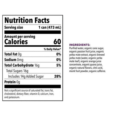 Babe Kombucha, Yerba Mate Passion Fruit, 16 Oz (Case Of 12) Babe Kombucha
