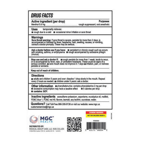 Mgc Health, Cough Drops Black Cherry Sugar Free, 25 Count Mgc Health