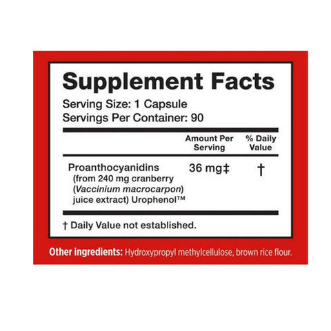 Utiva, Urinary Tract Health Cranberry PACs Supplement, 90 Capsules Utiva