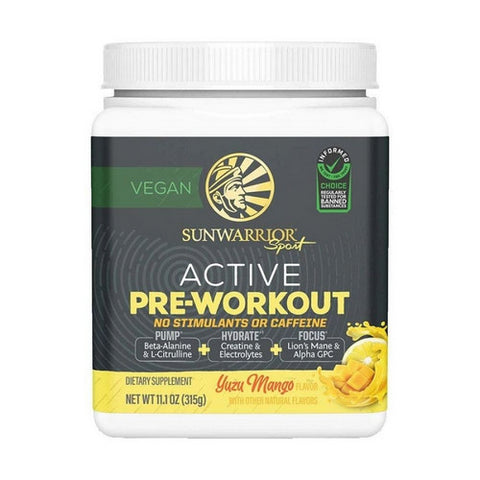 Yuzu Mango Active Pre-Workout 13.9 Oz by Sunwarrior
