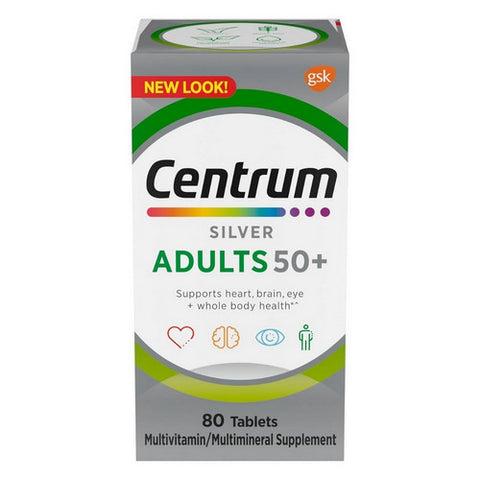 Silver Adults Multivitamin 80 Count (Case Of 3) by Centrum