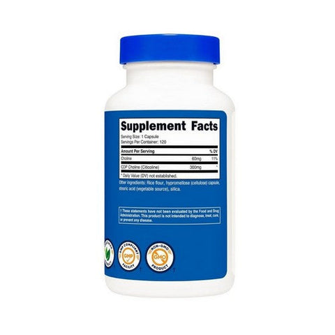 Nutricost, Cdp Choline Citicoline, 300 Mg, 120 Count