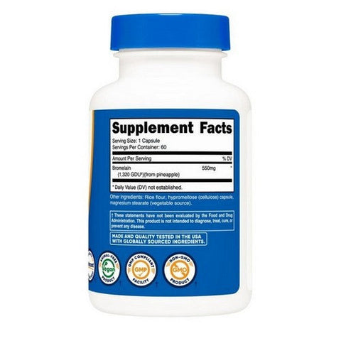 Nutricost, Bromelain Capsules, 550 Mg, 60 Count Nutricost