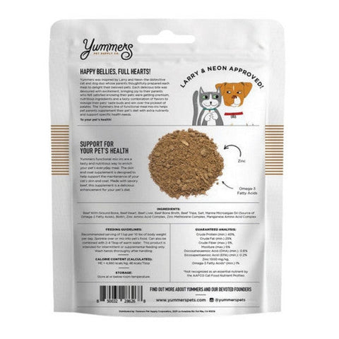 Yummers Pet, Skin And Coat Aid Beef Supplement Mix In For Cats, 4 Oz
