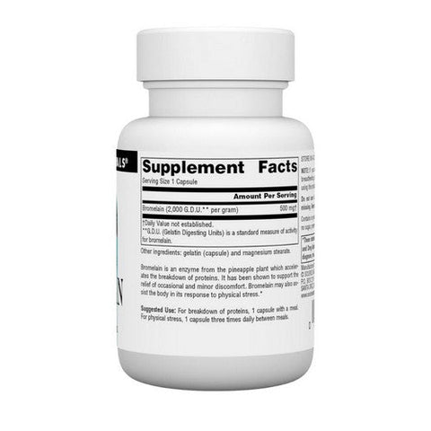 Source Naturals, Bromelain 2000 GDU, 500 MG, 30 Caps Source Naturals