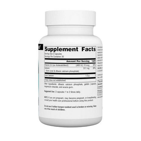 Source Naturals, Coral Calcium, 60 Caps Source Naturals