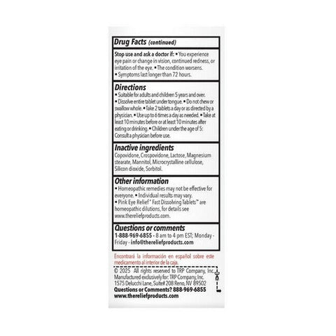 The Relief Products, Pink Eye Relief Fast Dissolve, 70 Count The Relief Products