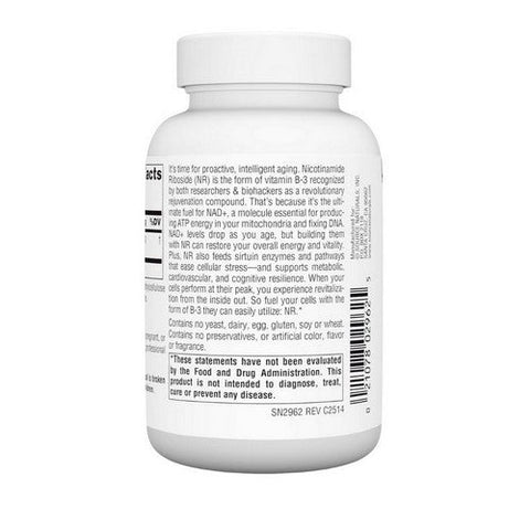 Source Naturals, Nictotinamide Riboside, 500 Mg, 60 Veg Caps