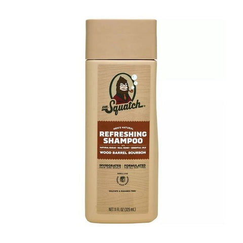 Mens Natural Wood Barrel Bourbon Shampoo 11 Oz by Dr. Squatch