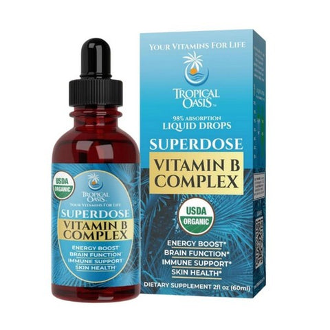 Organic Vitamin B Complex Drops 2 Oz by Tropical Oasis