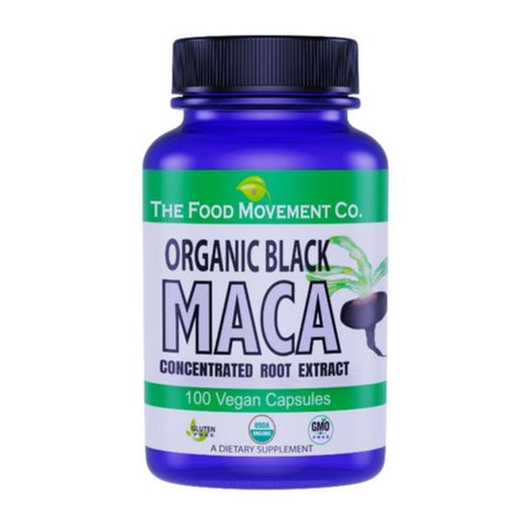 Black Maca Gelatinized 100 Veg Caps by The Food Movement Co.