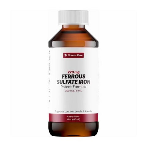 Ferrous Sulfate Liquid Cherry 16 Oz by Llorens Pharmaceuticals
