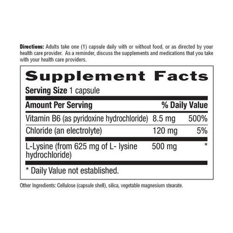 Country Life, L-Lysine with B-6, 500 MG, 250 Caps Country Life