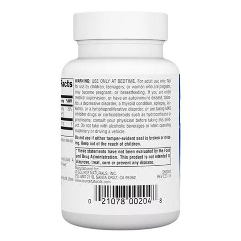 Source Naturals, Melatonin Peppermint, 5 Mg, Sublingual Peppermint 240 Tabs Source Naturals