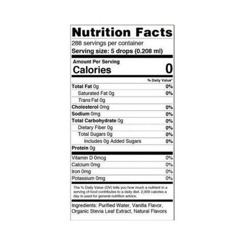 Sweetleaf Stevia, Sweet Drops Sweetener Vanilla Creme, 2 Oz Sweetleaf Stevia