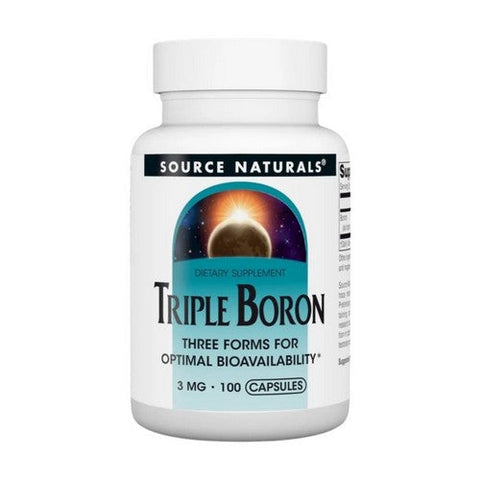 Source Naturals, Triple Boron, 3 mg, 100 Caps Source Naturals