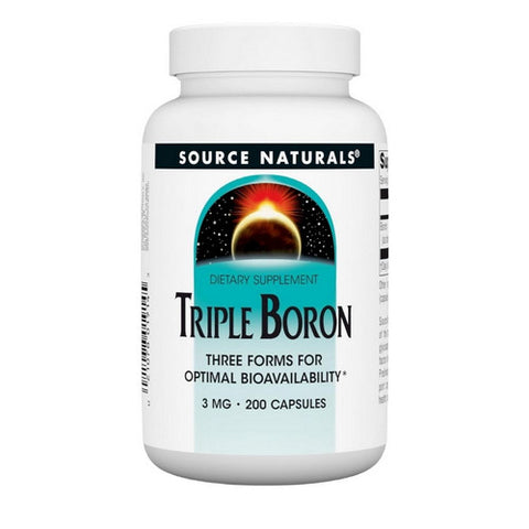 Source Naturals, Triple Boron, 3 mg, 200 Caps Source Naturals
