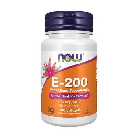 Now Foods, Vitamin E-200 With Mixed Tocopherols, 100 Softgels Now Foods
