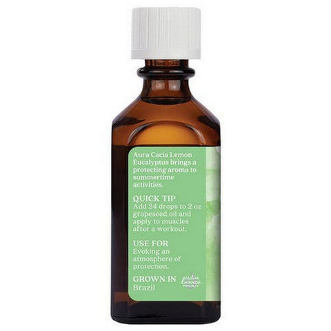 Aura Cacia, Essential Oil Eucalyptus, Lemon, 2 Fl Oz Aura Cacia