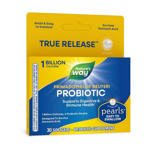 Primadophilus Reuteri Pearls Probiotics 30 Softgels by Nature's Way