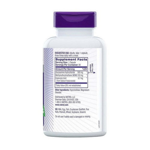 Natrol, Glucosamine Hyaluronic Acid And MSM, 90 Caps Natrol